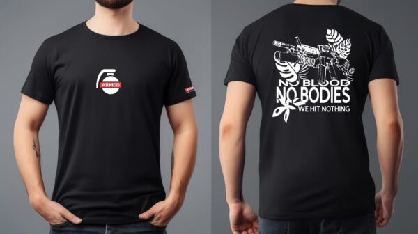 No Blood No Bodies Airsoft T-Shirt - Image 3