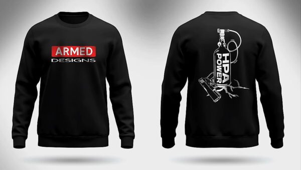 Armed Designs Airsoft Sweatshirt Black - Image 3