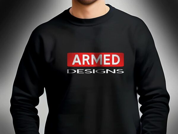 Armed Designs Airsoft Sweatshirt Black - Image 2