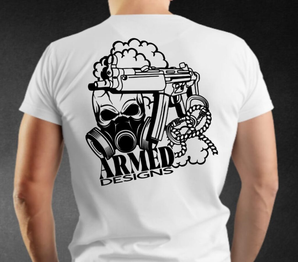 Gas Mask SMG Airsoft T-shirt