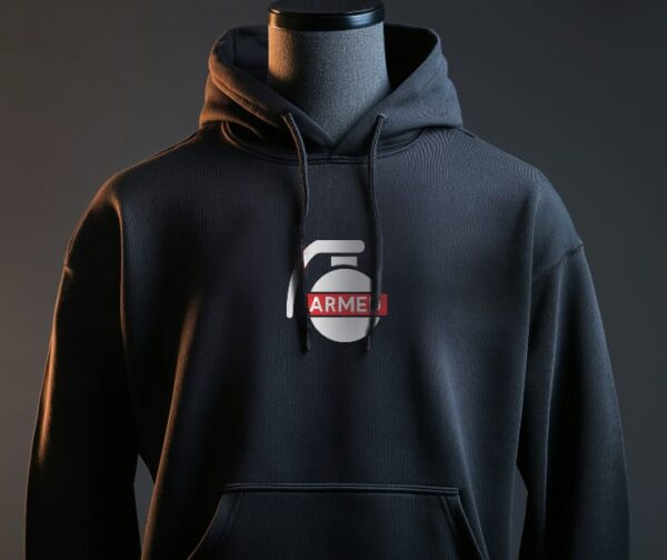 Armed Designs Logo (only) Airsoft Hoodie - Image 2