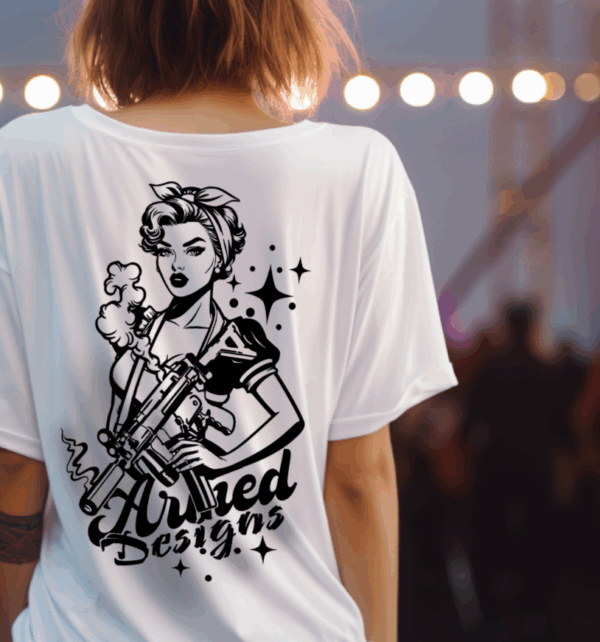 Pin up smg Airsoft T-Shirt - Image 2
